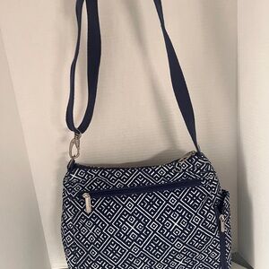 Travelon Navy and White Crossbody Bag